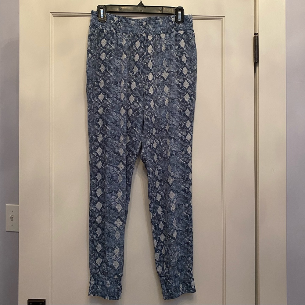Aqua snake print joggers NWOT